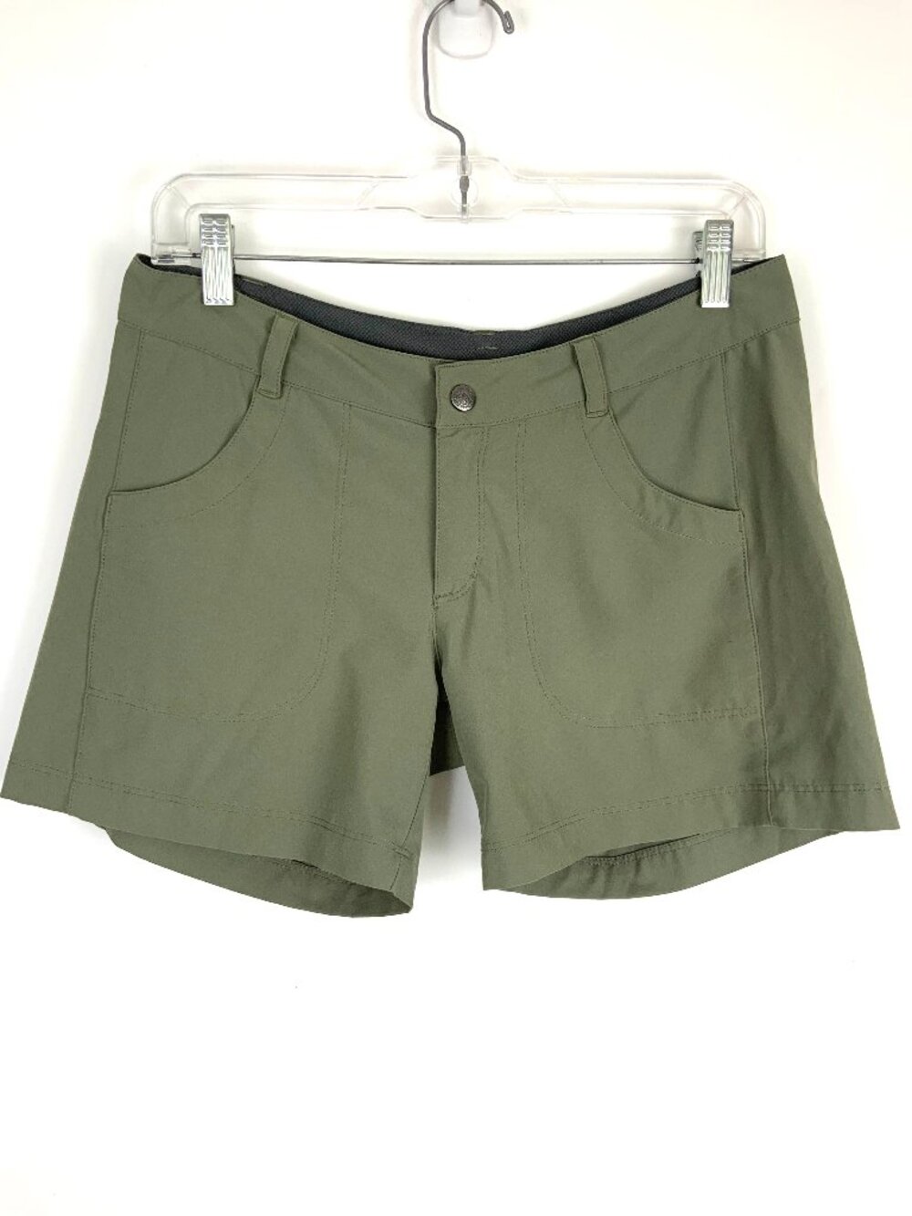 Patagonia Happy Hike Women's Shorts in Olive/Army Green Sz 6 - Picture 1 of 16